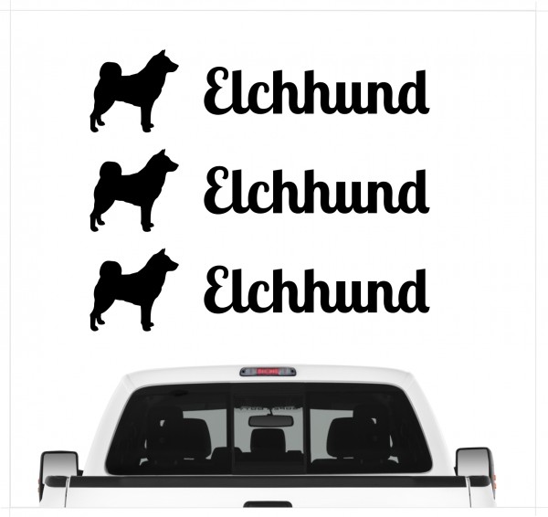 Elchhund Elch Jagdhund Norwegischer Schwedischer Elkhound Jämthund Wolf Dog 3er Set AUTOAUFKLEBER Aufkleber Hunde Hundemotiv by SIVIWONDER