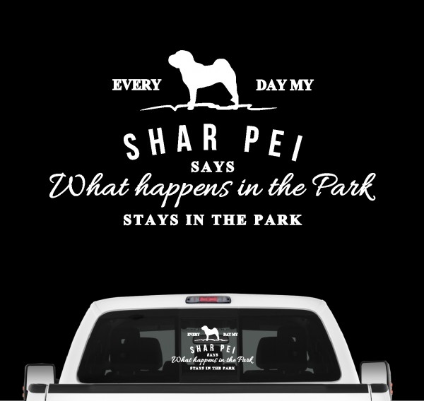 Shar Pei Vintage Hundeaufkleber Hundemotiv Folie Faltenhund Chinese