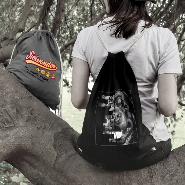 Rottweiler Turnbeutel Face Hundemotiv Rottie Rotty Rot