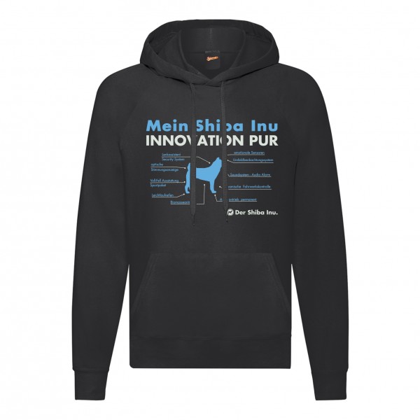 Shiba Inu Sweatshirt Innovation Hoodie Hundemotiv Japan Japanese Small Size Dog Schwarz