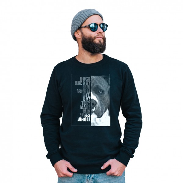 Staffordshire Bullterrier English Sweatshirt Pullover Face Hundemotiv Staffi