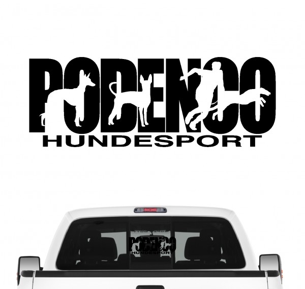 Podenco Hundesport Auto Aufkleber Hund Folie Ibicenco Straßenhund Tierschutz