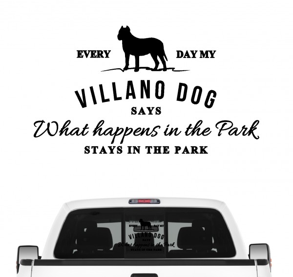 Villano Dog Vintage Hundeaufkleber Hundemotiv Auto Folie Villano Encartaciones