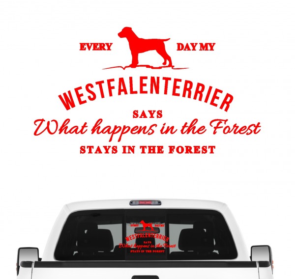 Westfalenterrier Vintage Hundeaufkleber Hundemotiv Auto Folie Jagdhund Deutscher