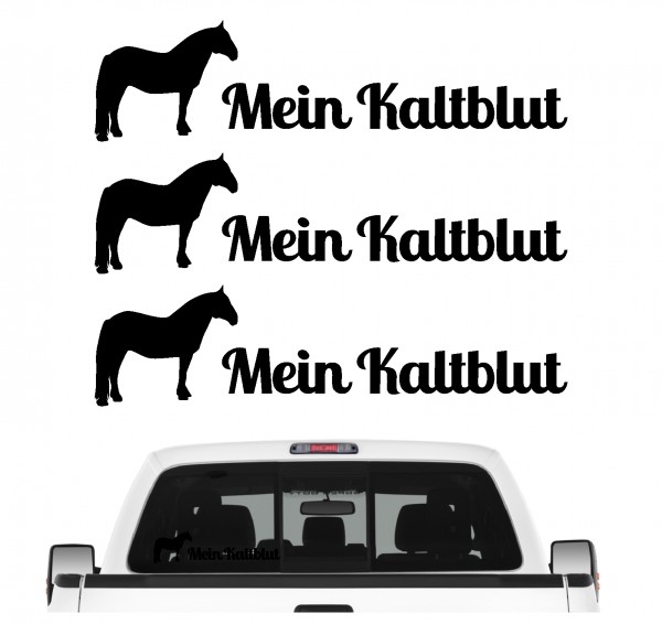 Mein Kaltblut Kaltblüter Freizeit Reiten Familienpferd Westernreiten Aufkleber 3er Set Pferdeaufkleber Pferd reiten Auto Folie by SIVIWONDER