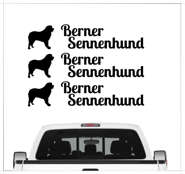 Berner Sennenhund Sennen Bernese Cattle Dog Mountain Schweiz Dog 3er Set AUTOAUFKLEBER Aufkleber Hunde Hundemotiv by SIVIWONDER