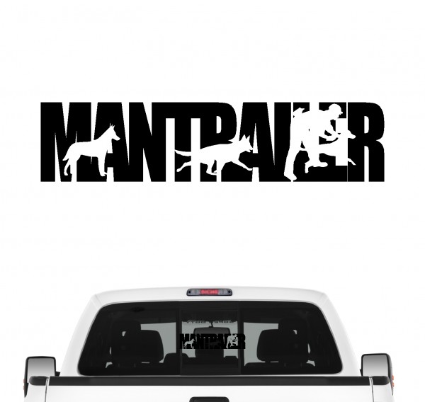 Mantrailer Team Hundesport Auto Aufkleber Hund Folie Rettungshund Suchhund