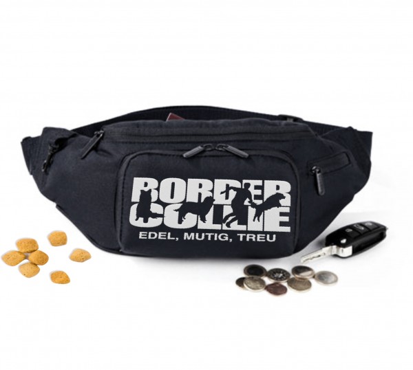 Border Collie Dog Hundesport Gürteltasche Bauchtasche Hund Stickerei