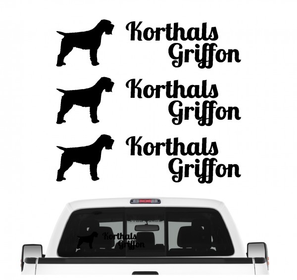 Korthals griffon Holländer Griffon darret a poil dur Korthals Dog 3er Set AUTOAUFKLEBER Aufkleber Hunde Hundemotiv by SIVIWONDER