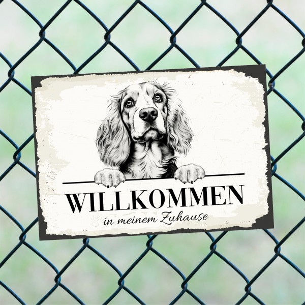 Hundeschild Willkommen Zuhause Bocker Beagle Cocker Schild Achtung