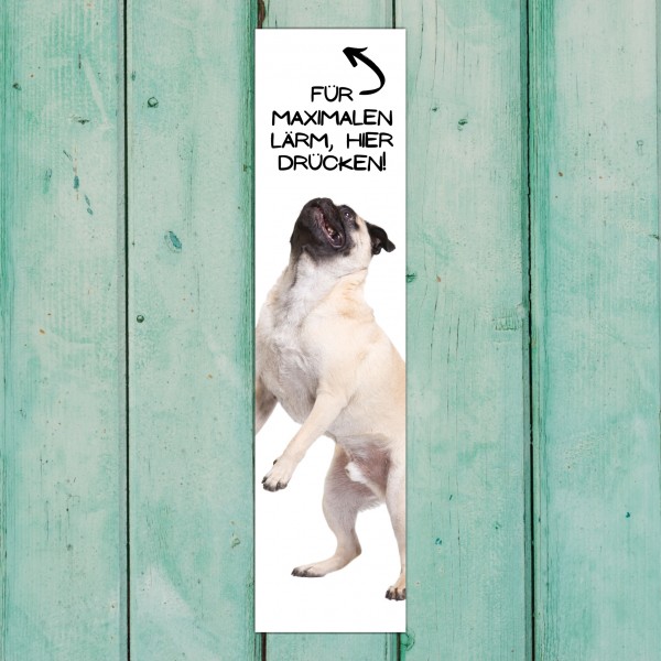 Mops Pug Carlino Chinese pug Dutch bulldog Dutch mastiff Mini mastiff Carlin Doguillo Dog Türschild Warnschild Hundeschild Schildr happy Design by Siviwonder