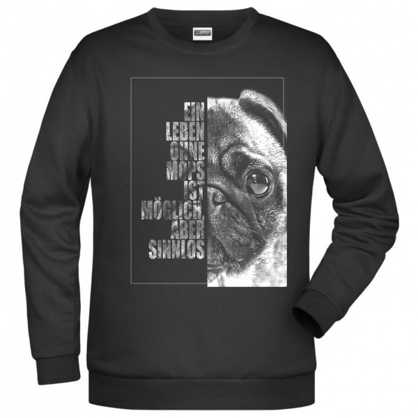 Mops Sweatshirt Pullover Face Hundemotiv Pug Carlino Chinese Dutch bulldog mastiff Mini Carlin Doguillo