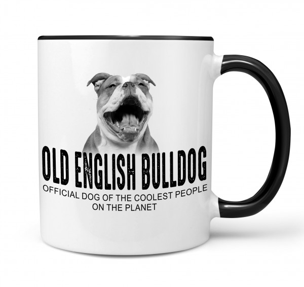 Old English Bulldog OEB Olde Englische Bulldogge Dog Tasse Kaffeetasse Kaffeebecher happy Design by Siviwonder
