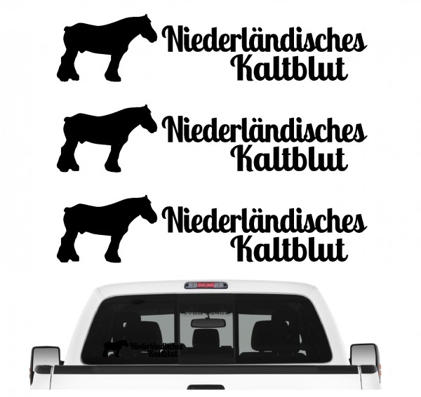 Niederländisches Kaltblut Holländisches sanfter Riese Arbeitspferd Freizeit Reiten Aufkleber 3er Set Pferdeaufkleber Pferd reiten Auto Folie by SIVIWONDER