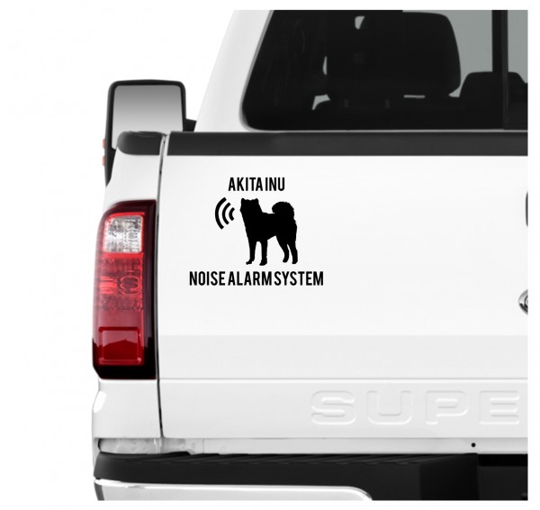 Akita Inu Noise Alarmsystem Auto Aufkleber Hund Folie Wandtattoo Tattoo Sticker Japan Small Japanese Dog