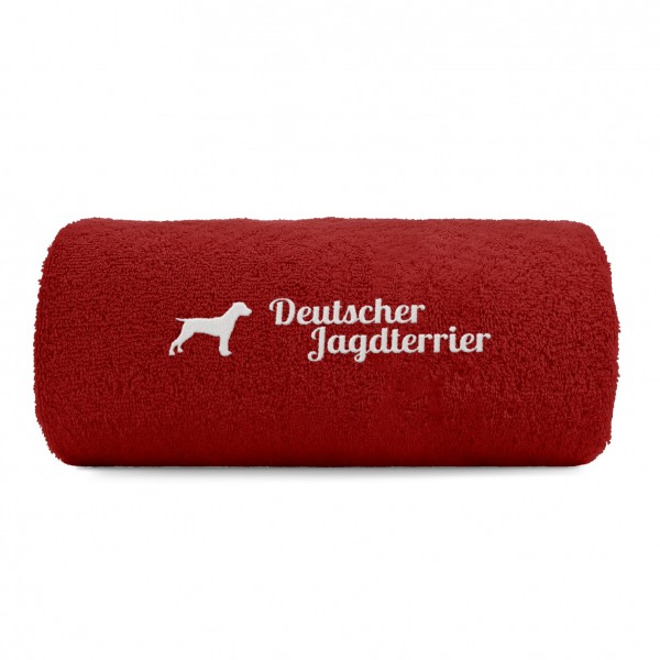 Deutscher Jagdterrier Handtuch Pfoten Hundemotiv Stickerei Deluxe