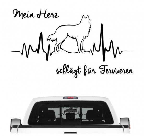 Tervueren Belgischer Schäferhund Belgian Tervueren Hundeaufkleber Herz AUTOAUFKLEBER Aufkleber Hunde