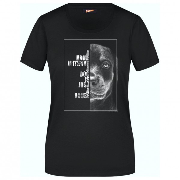 Dobermann Welpe Damen T-Shirt Face Hundemotiv Dobby Dobbie Doberman Pinscher
