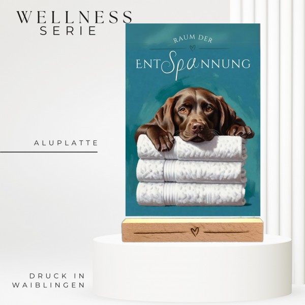 Hundeschild Deko Badezimmer Wellness Labrador Labby Schild Spruch
