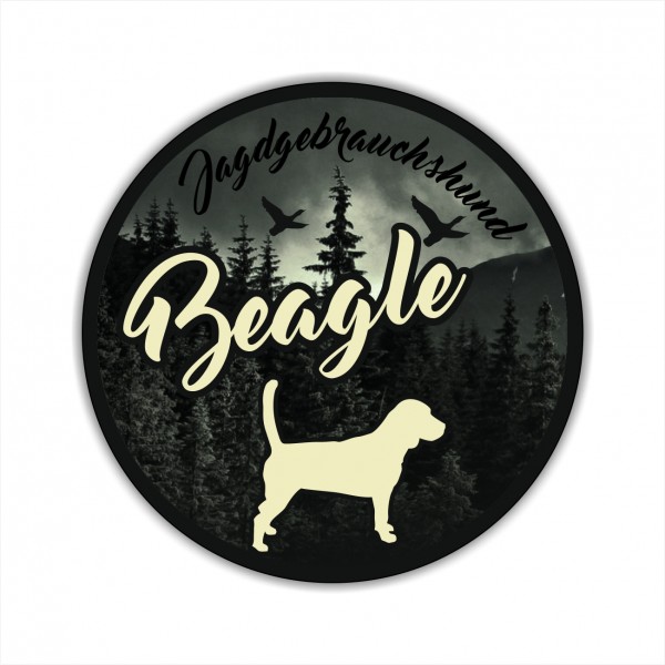 Beagle English Beagel Jagdhund Aufkleber Digitaldruck Motiv