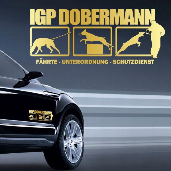 Aufkleber Hundemotiv Rasse IGP IPO Begleithund Prüfung Internationale Prüfungsordnung Gebrauchshudeprüfung Fährte Schutzdi