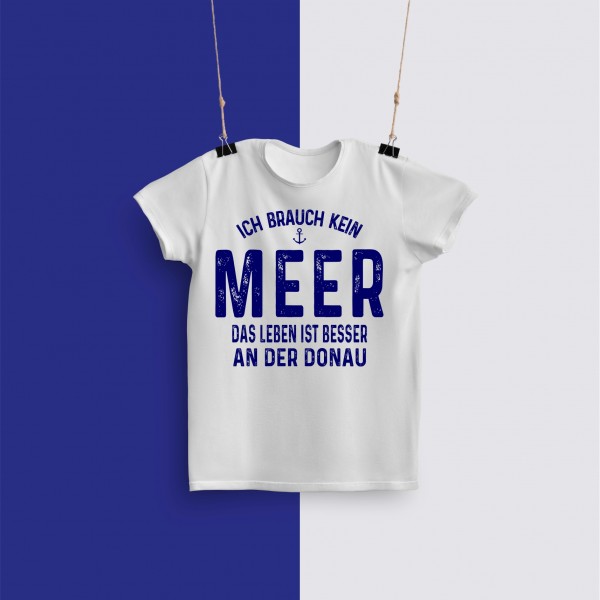 Donau Sportboot Boot Shirt Meer Unisex T-Shirt Motorboot Kapitän Wasser Bootsfahrer Wien