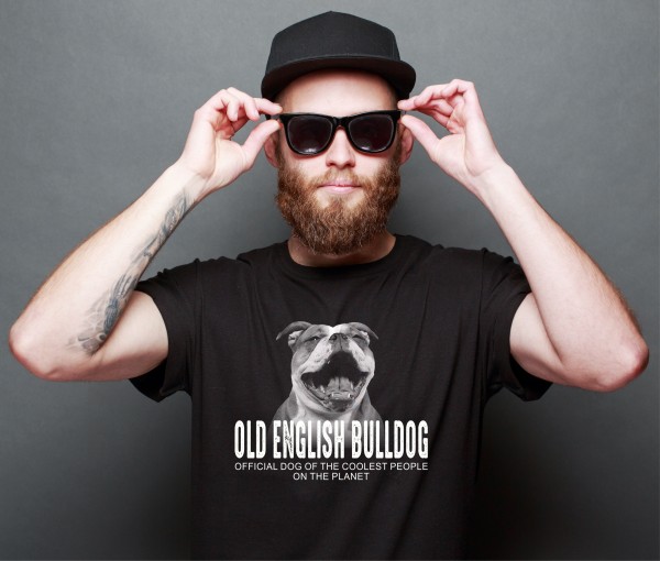 Unisex Shirt Old English Bulldog OEB Official Dog cool Leute lustig Hundemotiv T-Shirt Olde