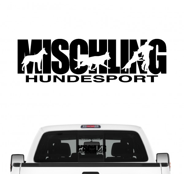Mischling Hundesport Auto Aufkleber Hund Folie Mix Hunderasse