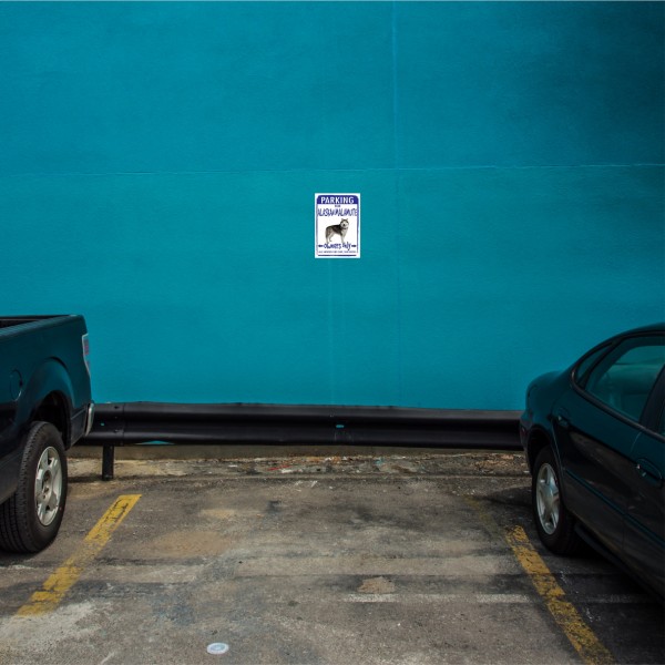 Alaskan Malamute Parking Schild Achtung Spruch Warnschild Türschild Fun