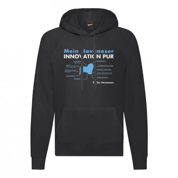 Havaneser Sweatshirt Innovation Hoodie Hundemotiv Havanese Cuban Bichon Havanais Schwarz