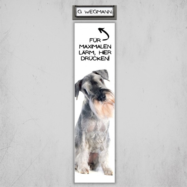 Schnauzer Zwergschnauzer Dog Türschild Warnschild Hundeschild Schildr happy Design by Siviwonder