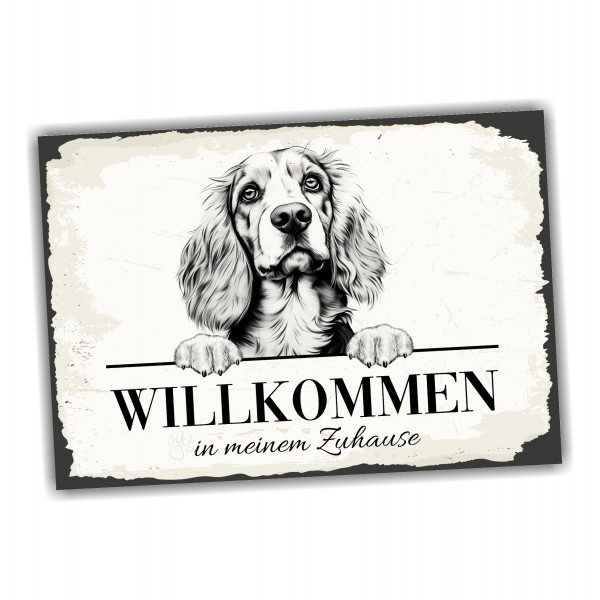 Hundeschild Willkommen Zuhause Bocker Beagle Cocker Schild Achtung