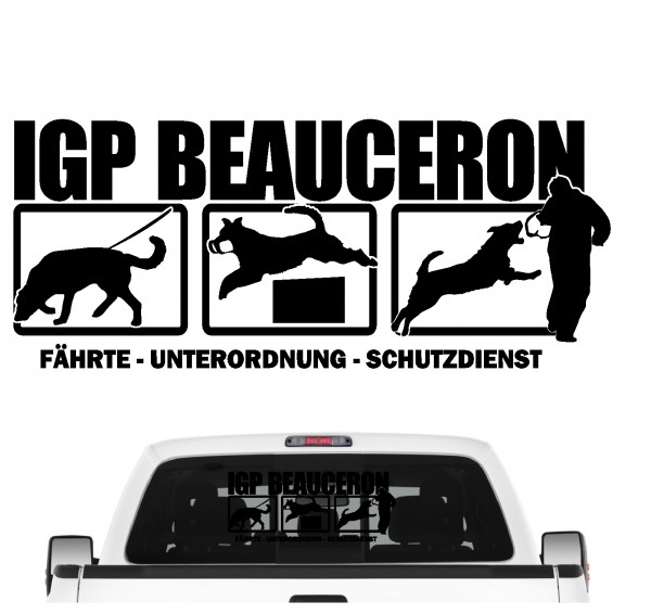IGP Beauceron Schäferhund Französischer Berger de Beauce Schrift Autoaufkleber