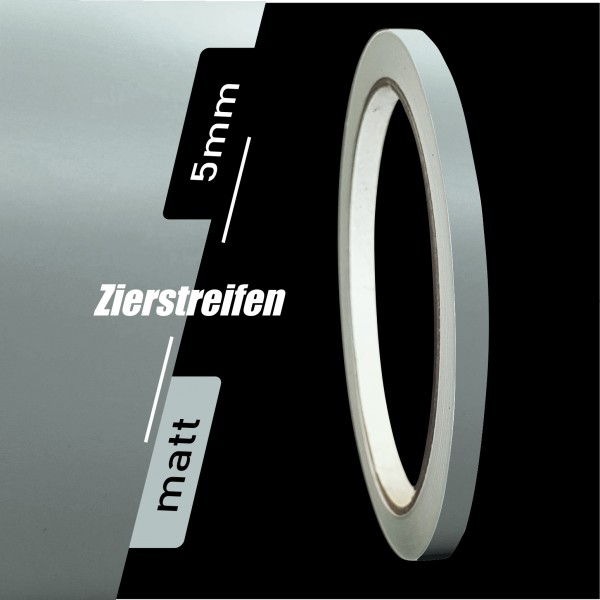 Zierstreifen Matt türkis grau - mittelgrau grey 5mm in in 10 m Länge für Auto Boot Klebeband Dekorstreifen Tuningstreifen Autofolie Siviwonder