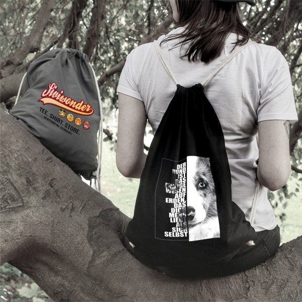 Border Collie Turnbeutel Face Hundemotiv Sheepdog Scotch Sheep Dog