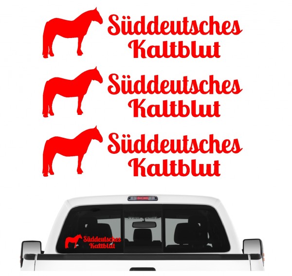 Süddeutsches Kaltblut Freizeit Reiten Familienpferd Kutschpferd Geschicklichkeit Familienpferd Aufkleber 3er Set Pferdeaufkleber Pferd reiten Auto Folie by SIVIWONDER