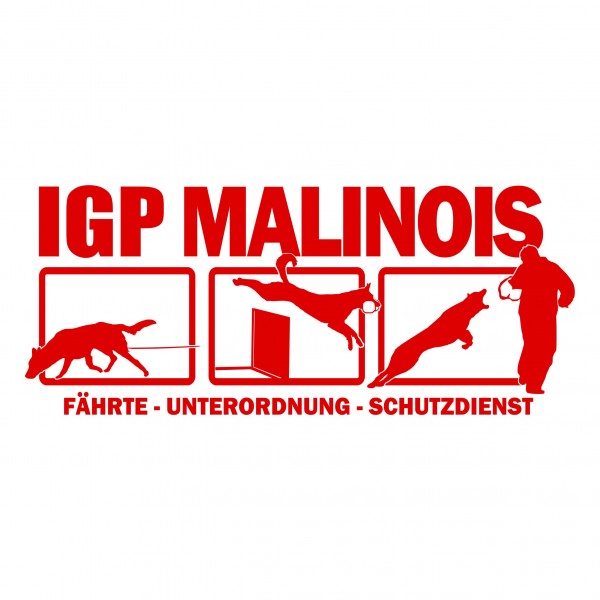 Aufkleber Hundemotiv Rasse IGP IPO Begleithund Prüfung Internationale Prüfungsordnung Gebrauchshudeprüfung Fährte Schutzdi