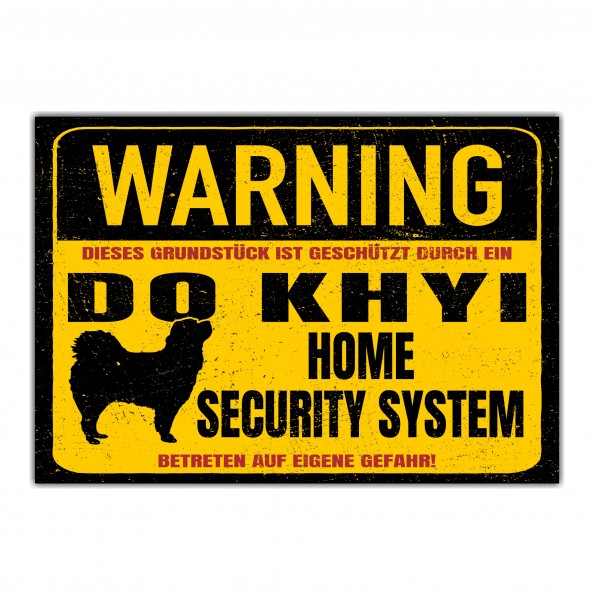 Do Khyi Tibet Dogge Dog Schild Warning Security System Türschild Hundeschild Warnschild