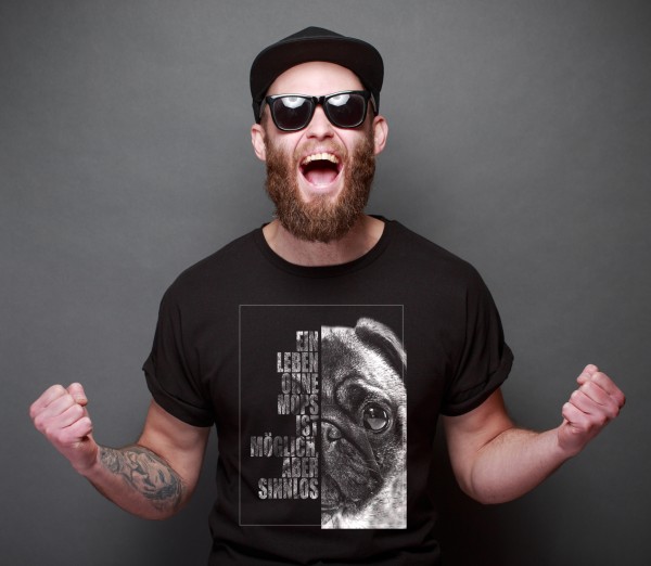 Mops Unisex T-Shirt Face Hundemotiv Doberman Pug Carlino Chinese pug Dutch bulldog Dutch mastiff Mini mastiff Carlin Doguillo