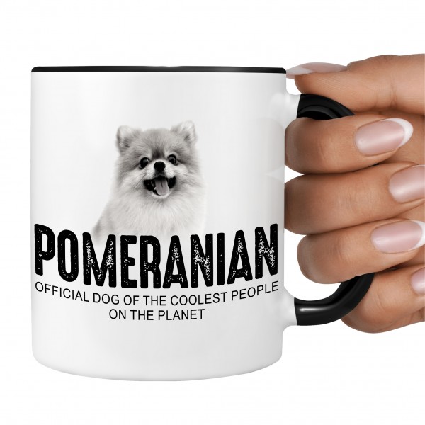 Pomeranian Pom Zwergspitz Zwers Pompom Deutsche Spitze Dog Tasse Kaffeetasse Kaffeebecher happy Design by Siviwonder