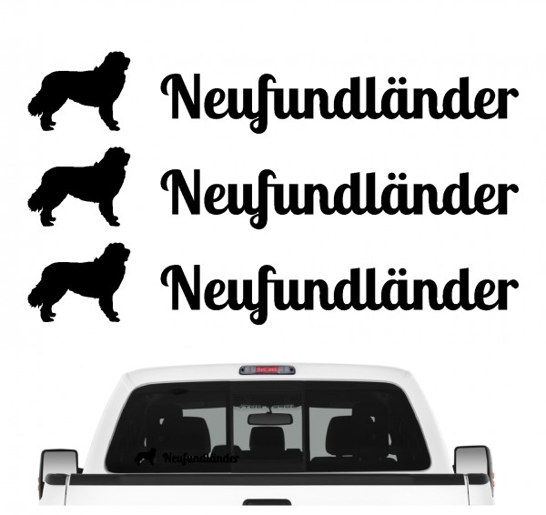 Neufundländer Neufi Newf Newfie The Gentle Giant Dog 3er Set AUTOAUFKLEBER Aufkleber Hunde Hundemotiv by SIVIWONDER