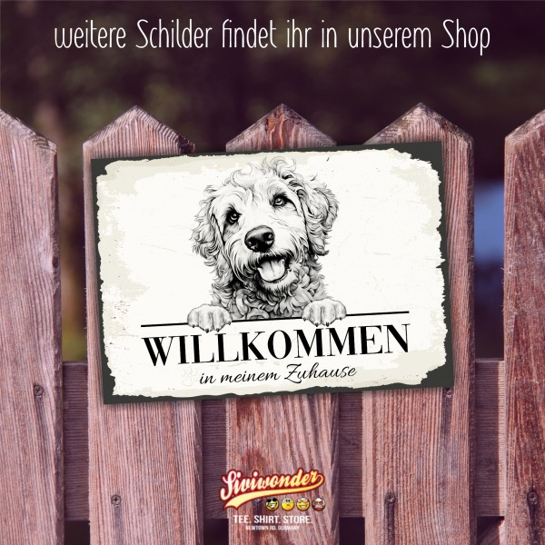 Hundeschild Willkommen Zuhause Labradoodle Doodle Schild