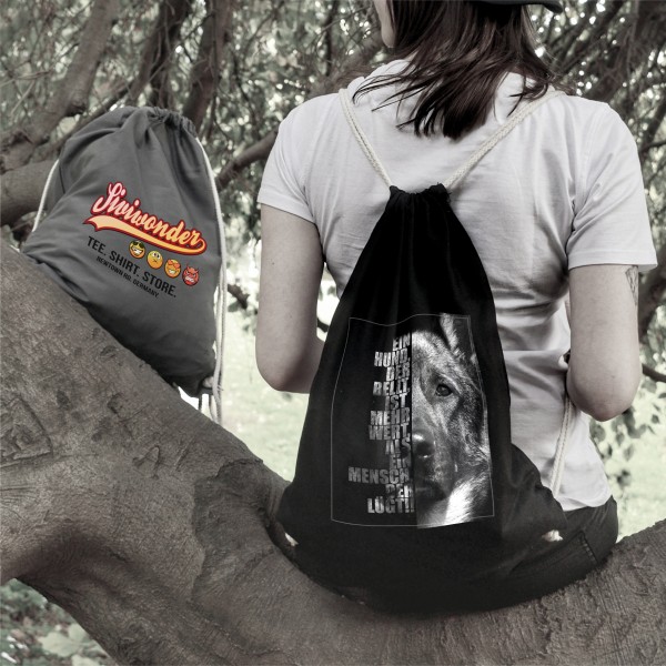 Deutscher Schäferhund Turnbeutel Face Hundemotiv german Shepherd Schäfi Diensthund K9 Unit