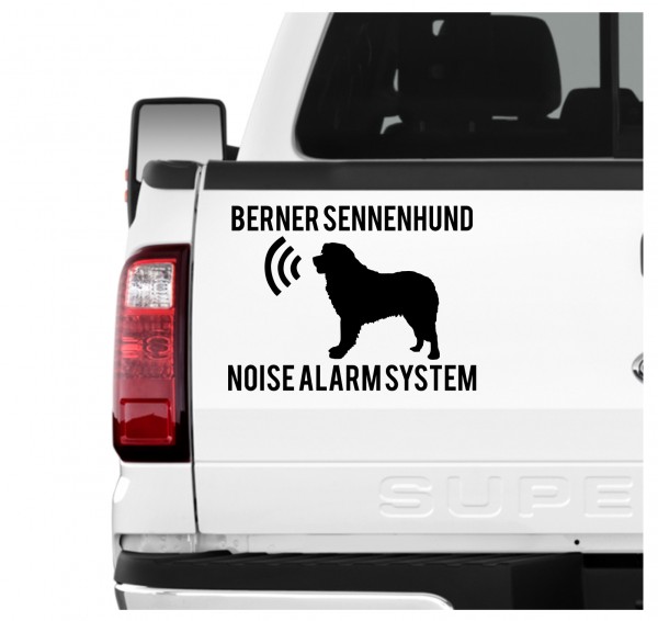 Berner Sennenhund Noise Alarmsystem Auto Aufkleber Hund Folie Wandtattoo Tattoo Sticker Sennen Bernese Cattle Dog Mountain Schweiz