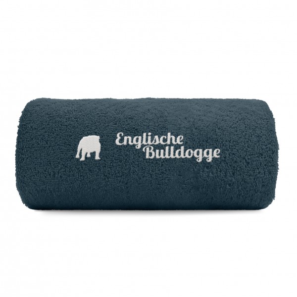 Englische Bulldogge Handtuch Pfoten Hundemotiv Stickerei Deluxe