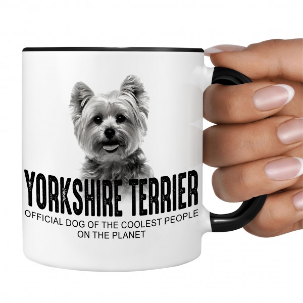 Yorkshire Terrier Yorkie Dog Tasse Kaffeetasse Kaffeebecher happy Design by Siviwonder