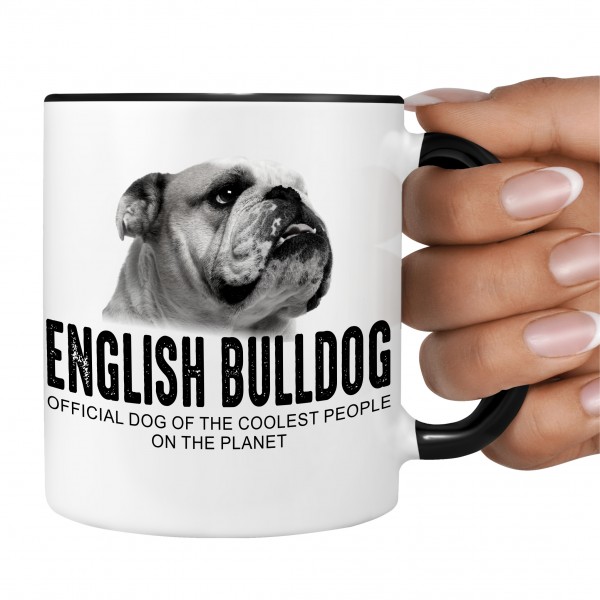 Englische Bulldogge Bully English Bulldog Dog cool Leute lustig Dog Tasse Kaffeetasse Kaffeebecher happy Design by Siviwonder