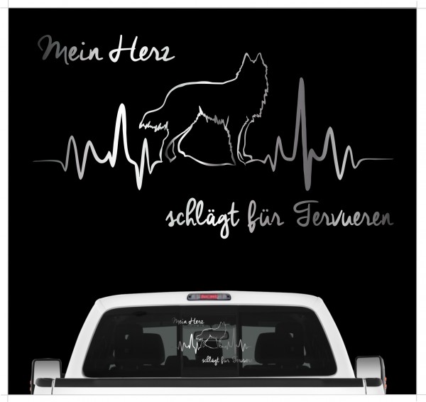 Tervueren Belgischer Schäferhund Belgian Tervueren Hundeaufkleber Herz AUTOAUFKLEBER Aufkleber Hunde