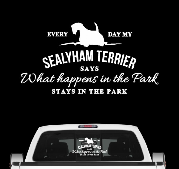 Sealyham Terrier Vintage Hundeaufkleber Hundemotiv Auto Folie Erdhund britisch