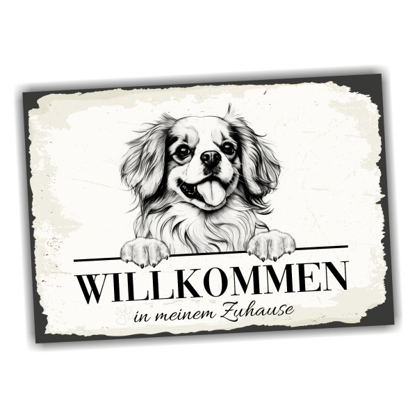 Hundeschild Willkommen Zuhause Tibet Spaniel